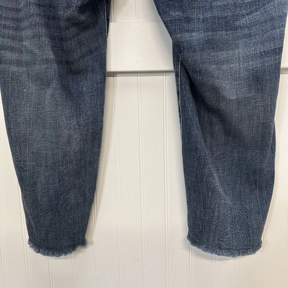 Kut From The Kloth Jeans Womens 24W Reese Ankle Straight Denim Blue Fray NEW - Picture 6 of 13